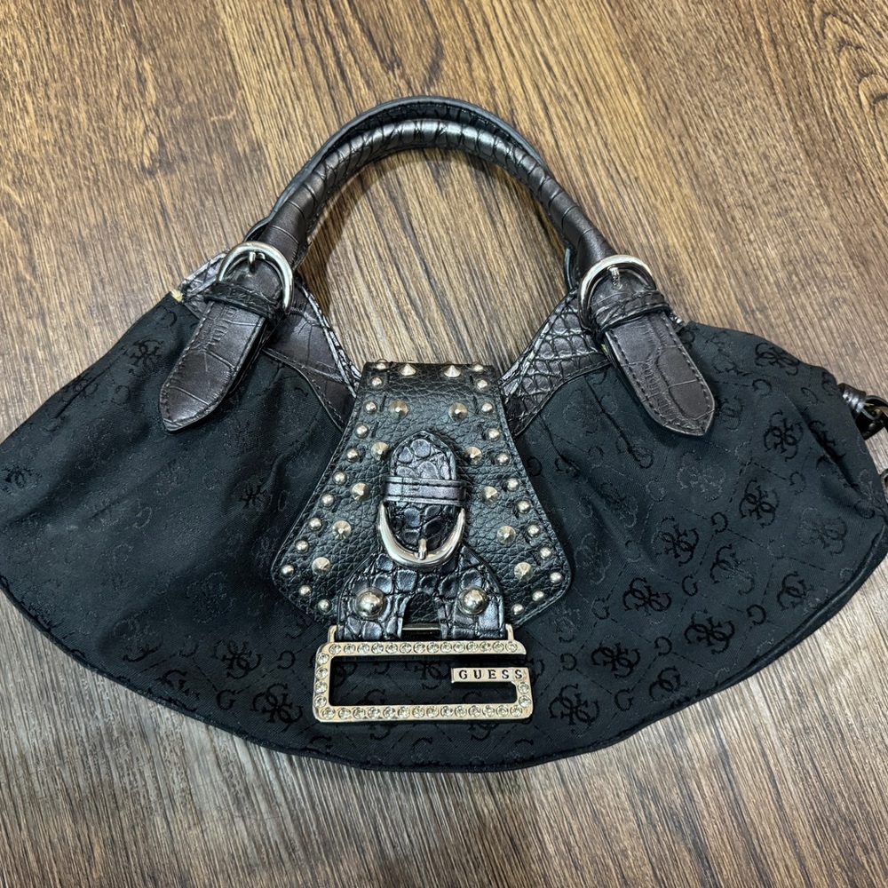 GUESS Black Studded Purse